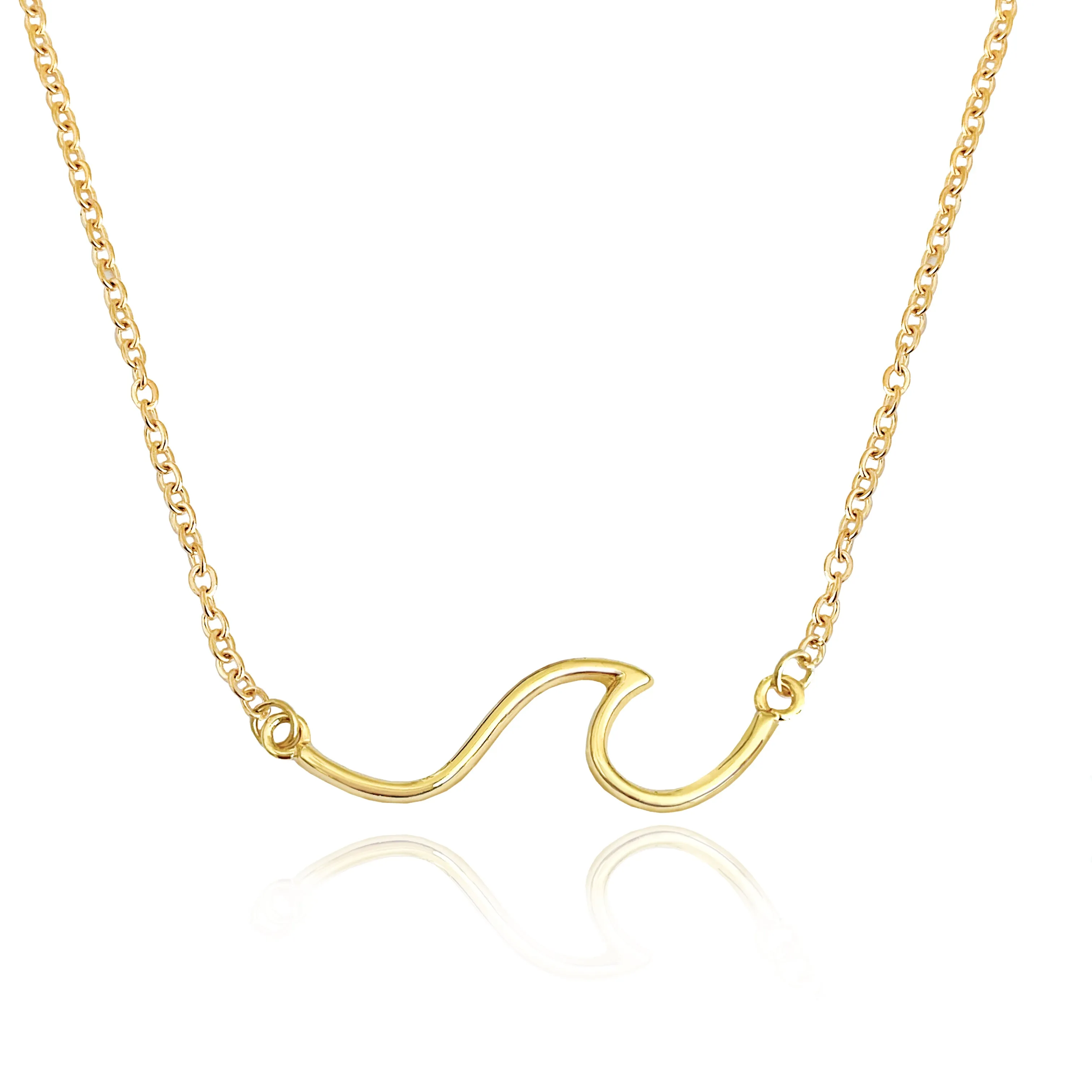 Line Wave Ocean Necklace Victoria Necklace
