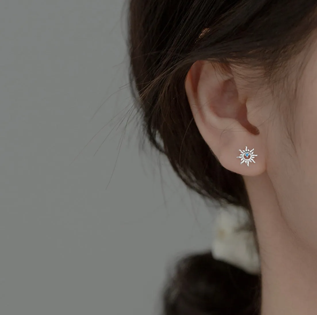Little Sun Screw Back Studs Earrings - ESB013