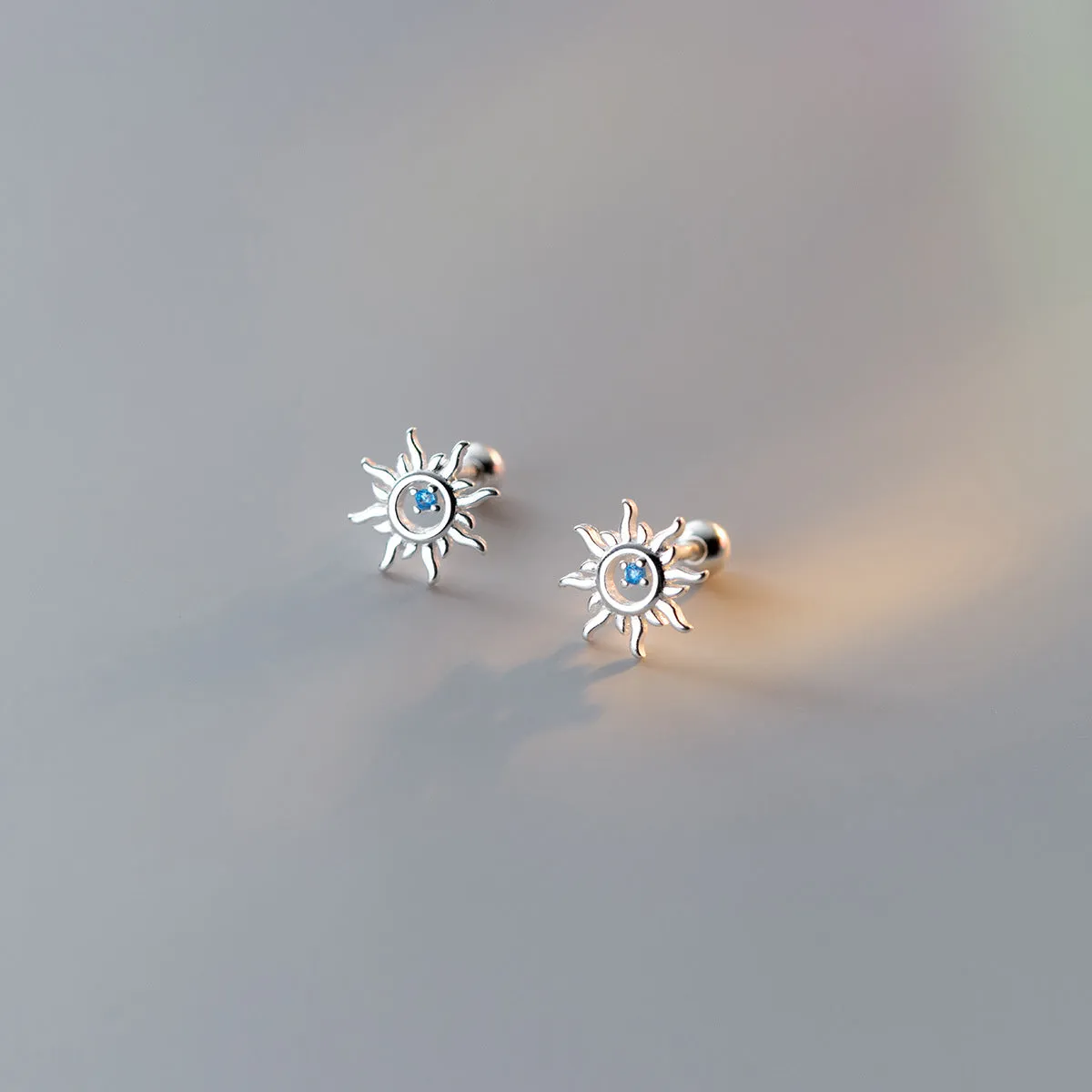 Little Sun Screw Back Studs Earrings - ESB013