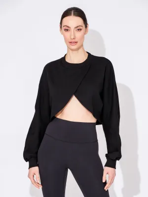 LOTUS LAYER SWEATSHIRT, BLACK