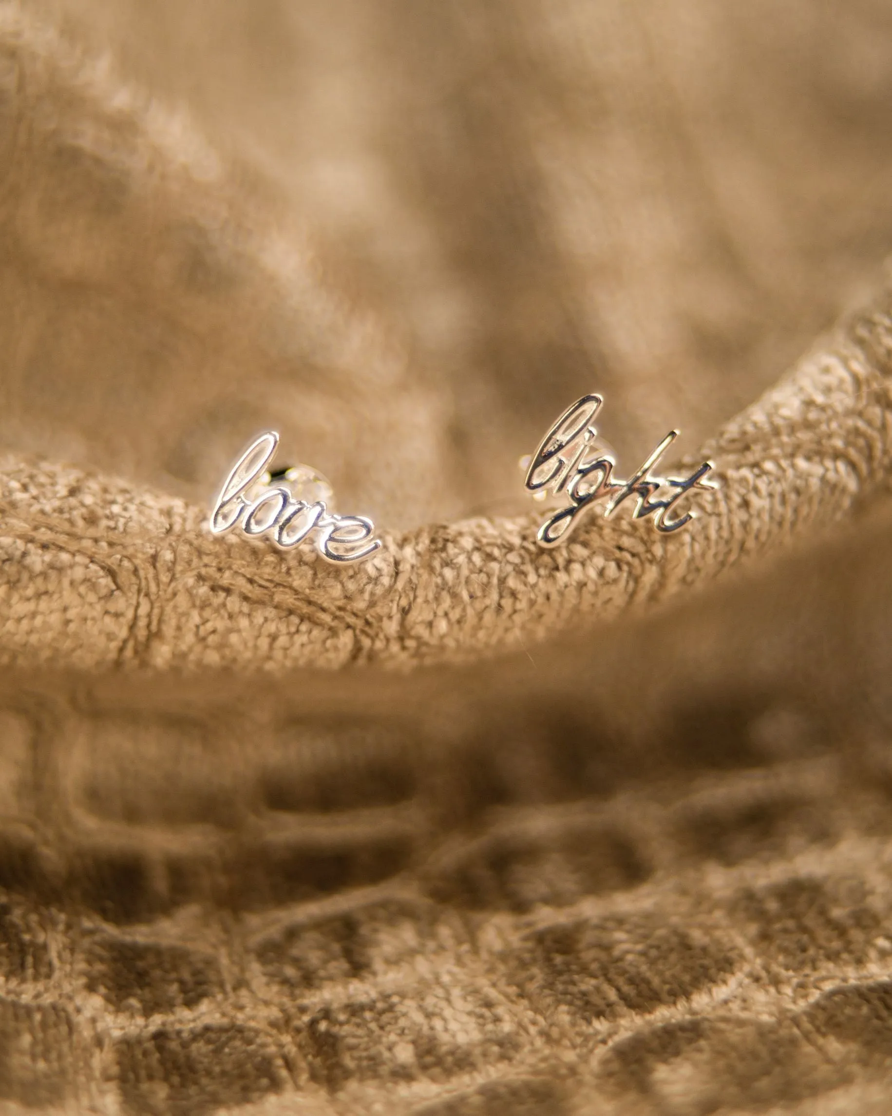 Love Light Stud Earrings, 18k Gold