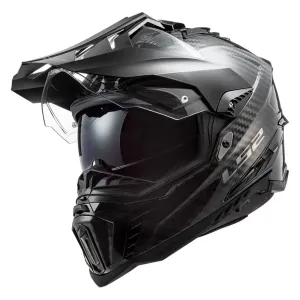 LS2 Solid Explorer Carbon Off-Road Helmet Anti-scratch   Double Shield   UV Resistant