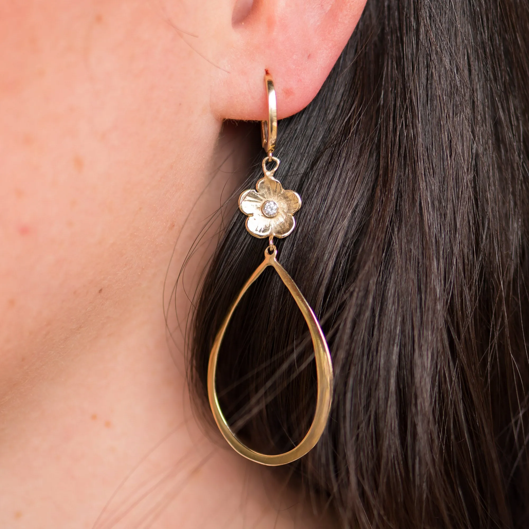 LSJ Petunia Diamond Hoops