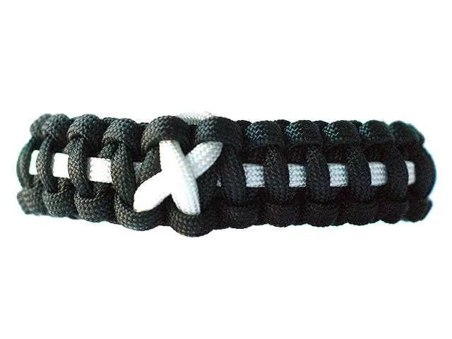 Lung Cancer Awareness Paracord Bracelet