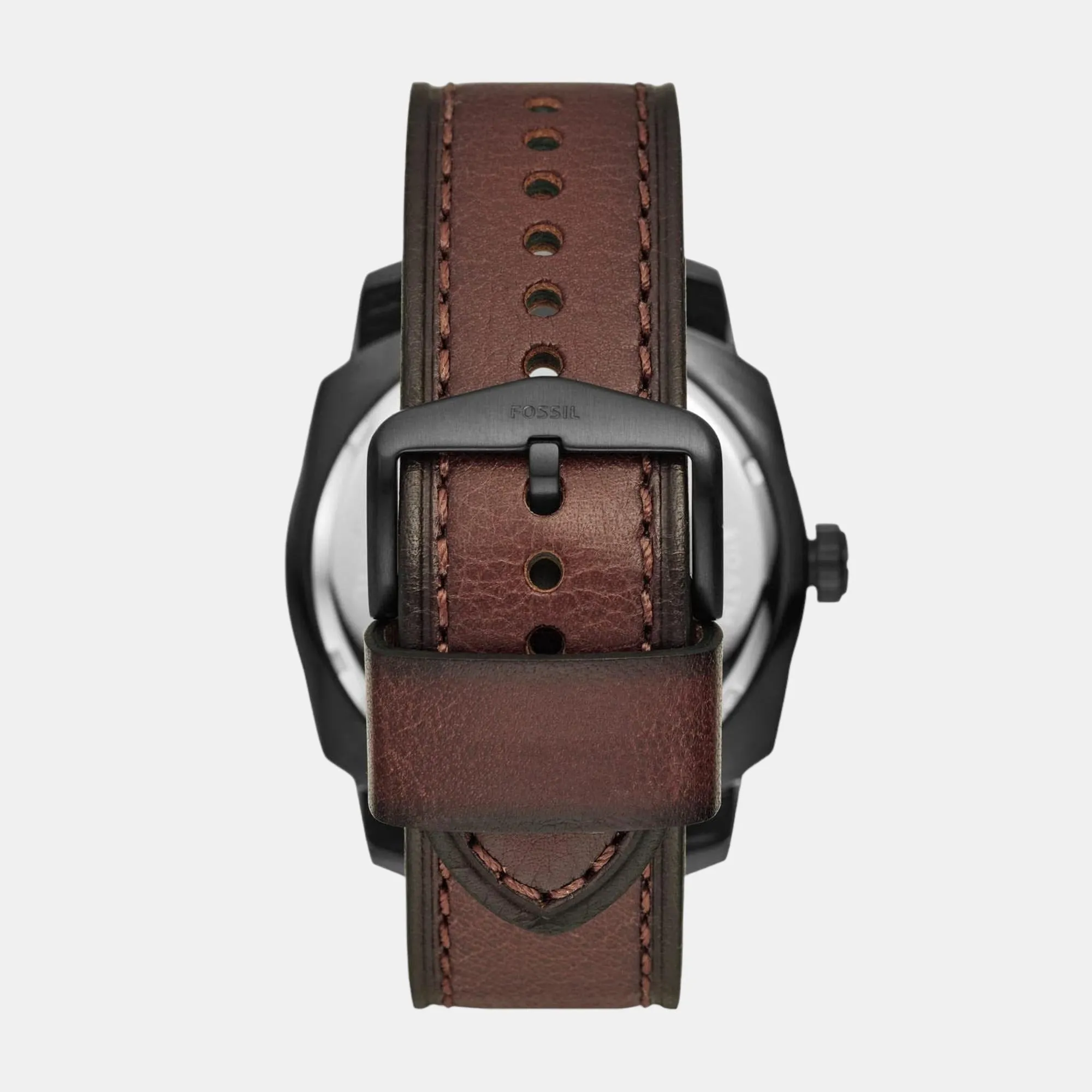 Machine Men Quartz Black Dial Analog Leather Watch FS5972
