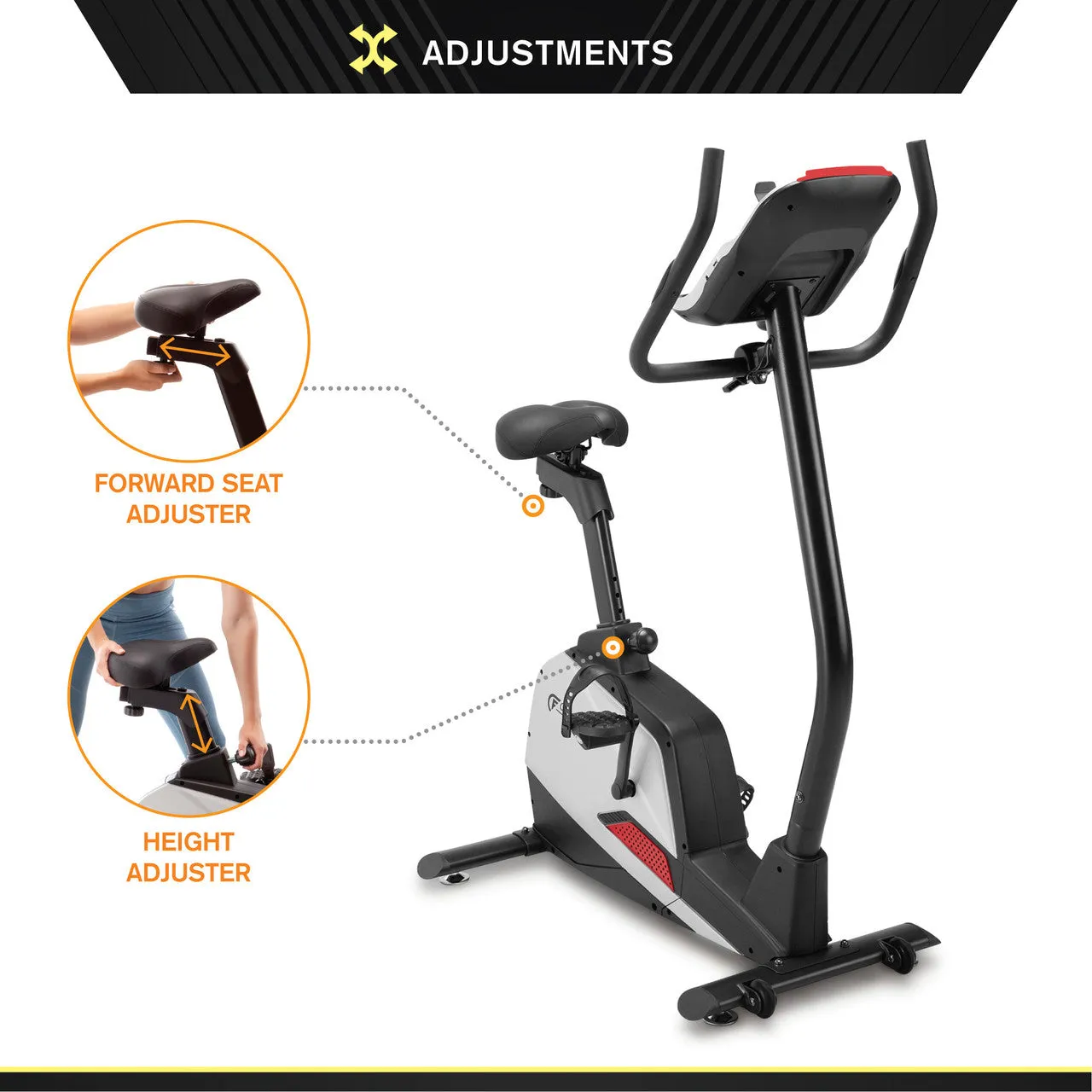 Magnetic Upright Exercise Bike with 15 Workout Presets | Circuit Fitness AMZ-594U - Retired