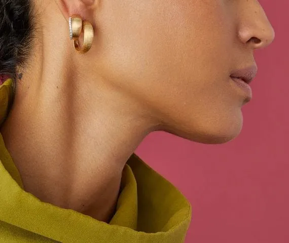 Marco Bicego 18K Yellow Gold Lucia Post Hoop Earrings