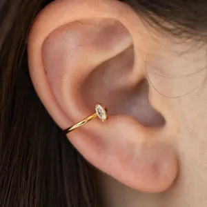 Marquise Diamond Ear Cuff in Gold