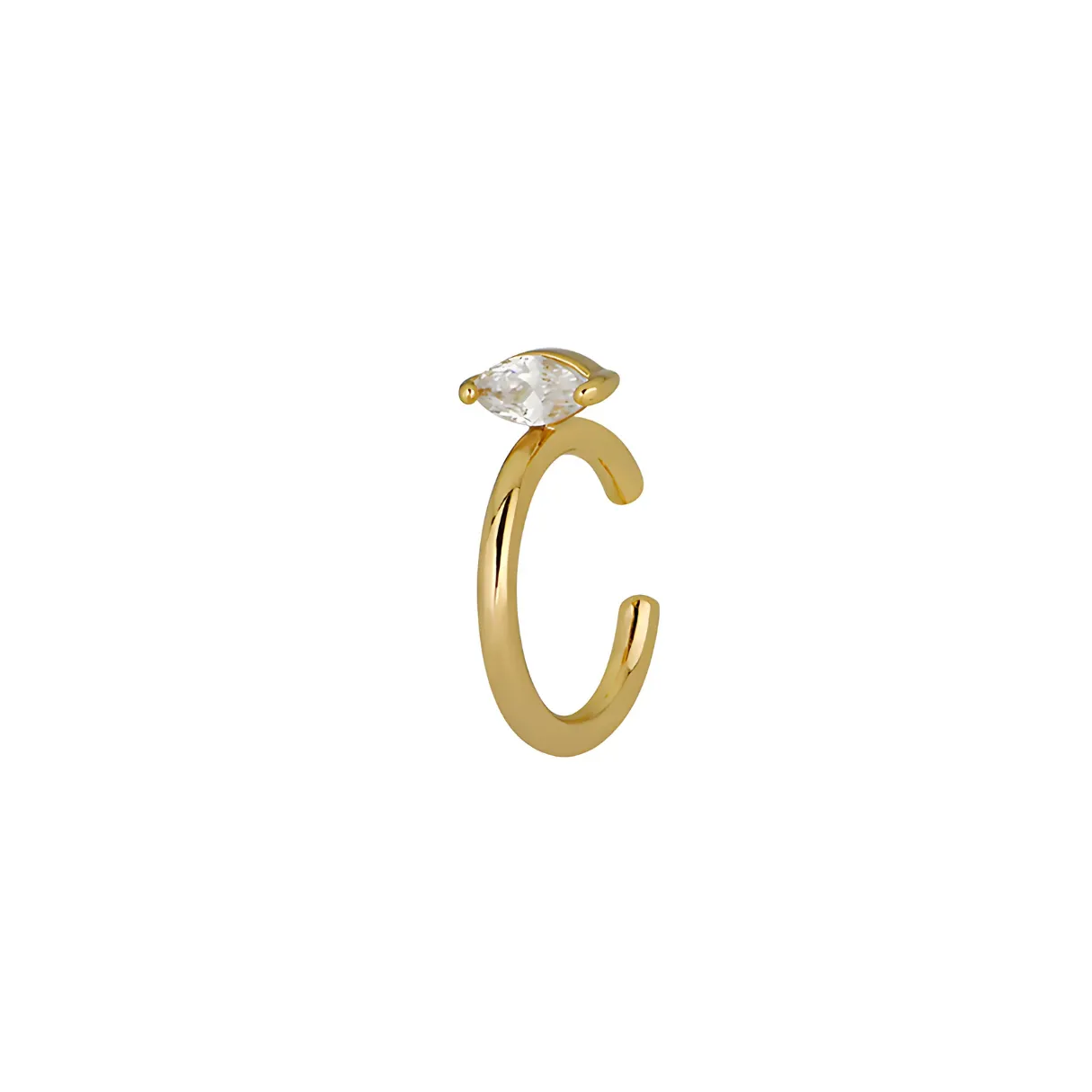 Marquise Diamond Ear Cuff in Gold