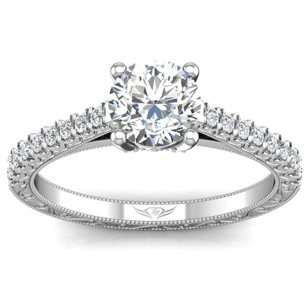 Martin Flyer Pave Diamond Engagement Ring