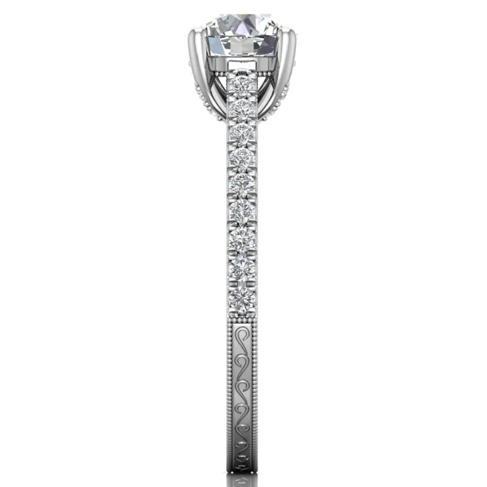 Martin Flyer Pave Diamond Engagement Ring