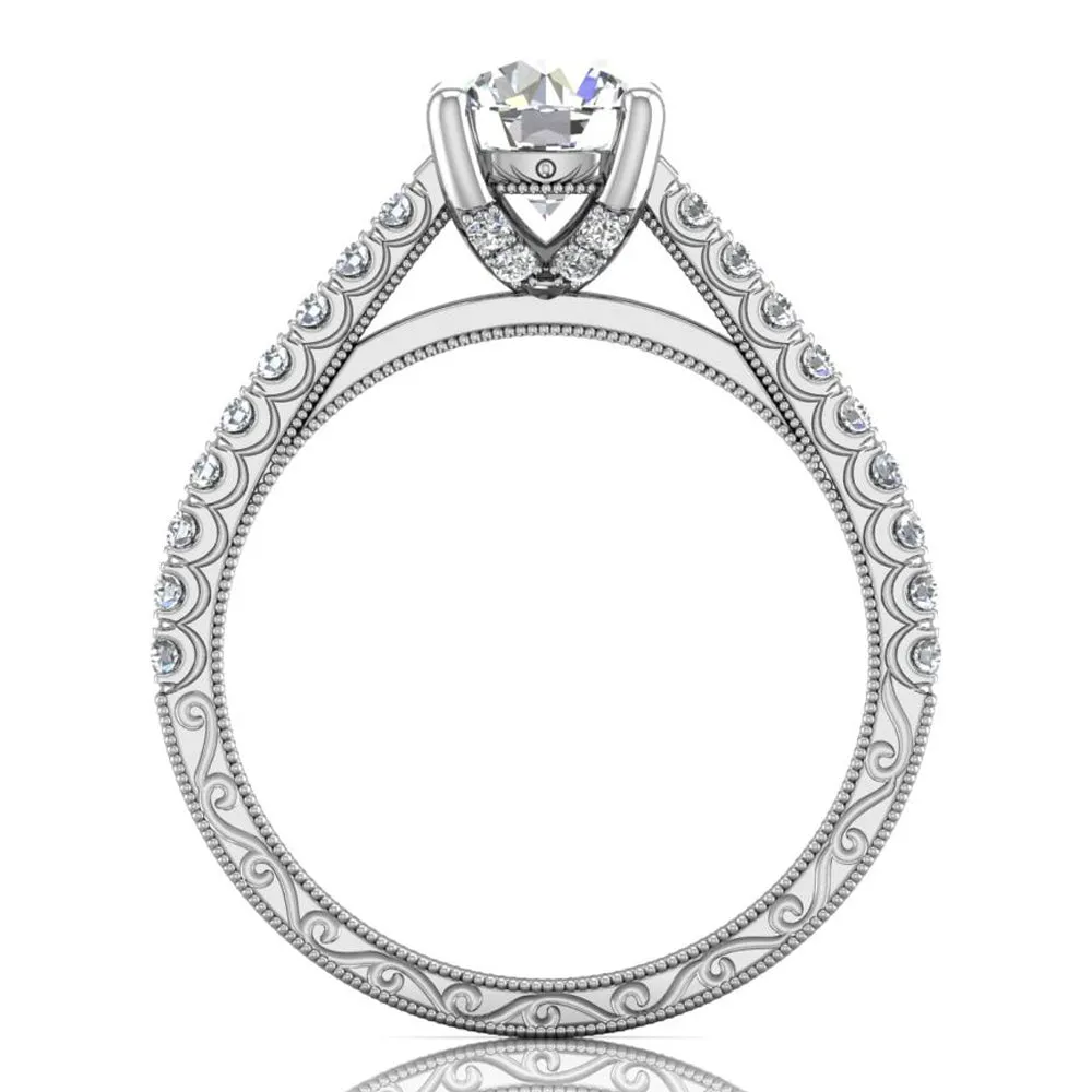 Martin Flyer Pave Diamond Engagement Ring