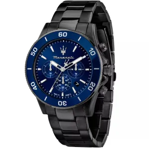 Maserati Competizione Grey Stainless Steel Blue Dial Quartz Watch for Gents - R8873600005