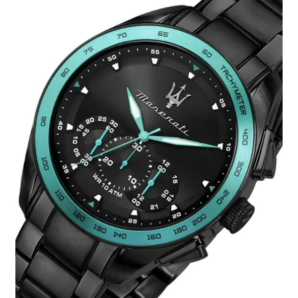 Maserati Traguardo Aqua Black Stainless Steel Black Dial Quartz Watch for Gents - R8873644002