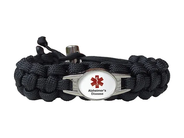 Medical ID Alzheimer's Disease Paracord Bracelet
