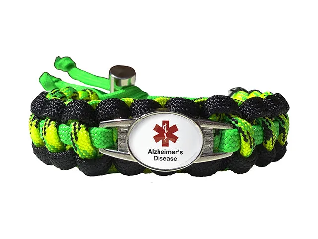 Medical ID Alzheimer's Disease Paracord Bracelet