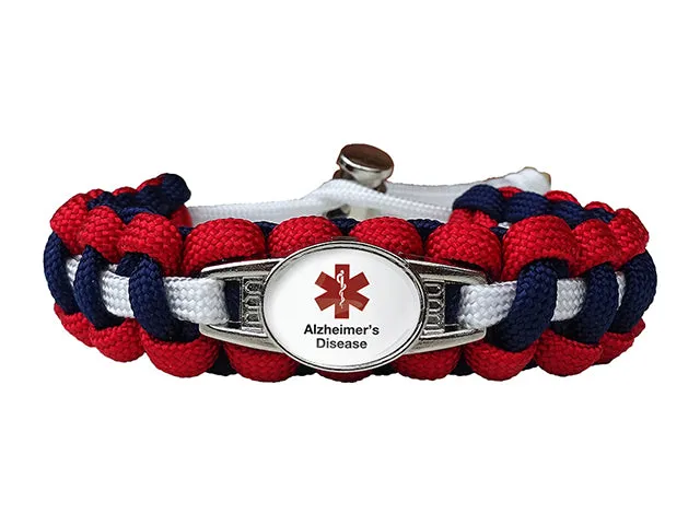 Medical ID Alzheimer's Disease Paracord Bracelet