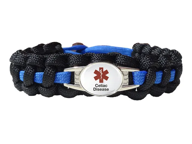 Medical ID Celiac Disease Paracord Bracelet