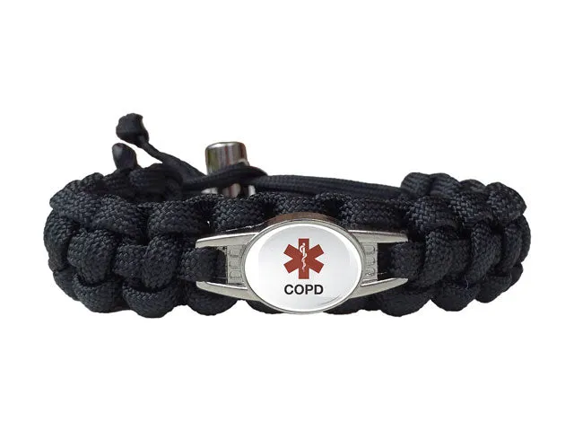 Medical ID COPD Paracord Bracelet