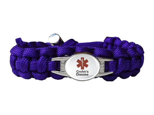 Medical ID Crohn's Disease Paracord Bracelet