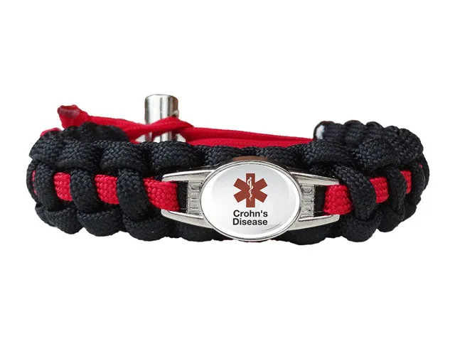 Medical ID Crohn's Disease Paracord Bracelet