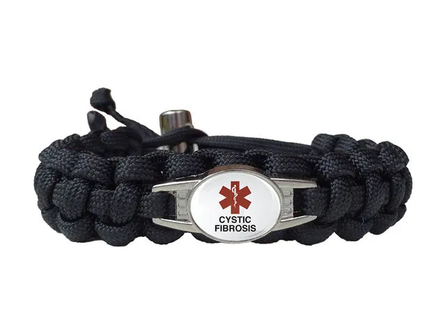 Medical ID Cystic Fibrosis Paracord Bracelet