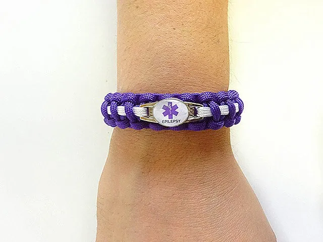 Medical ID Epilepsy Paracord Bracelet