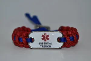 Medical ID Essential Tremor Paracord Bracelet