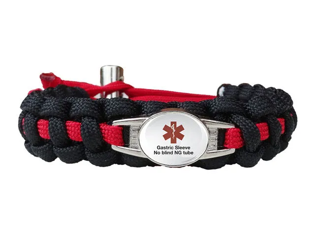 Medical ID Gastric Sleeve Paracord Bracelet