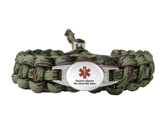 Medical ID Gastric Sleeve Paracord Bracelet