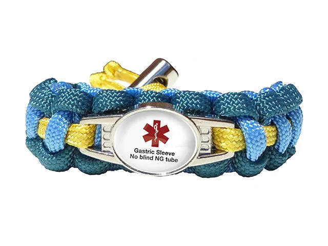 Medical ID Gastric Sleeve Paracord Bracelet