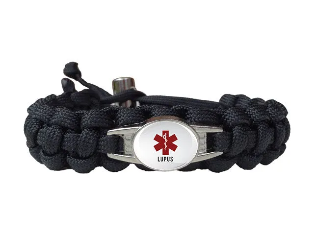 Medical ID Lupus Paracord Bracelet