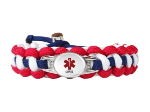 Medical ID Lupus Paracord Bracelet