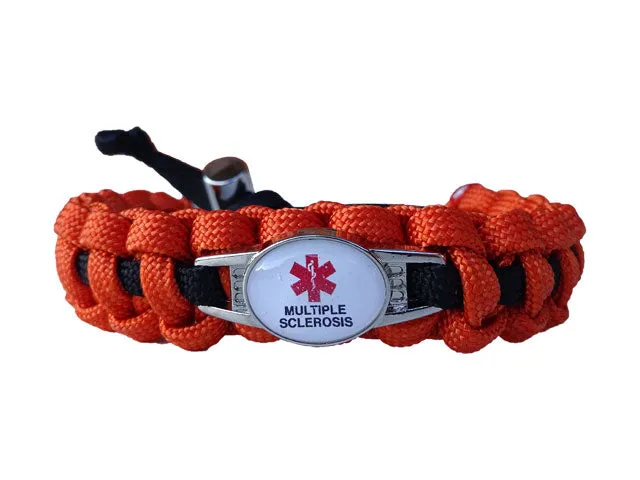Medical ID Multiple Sclerosis Paracord Bracelet