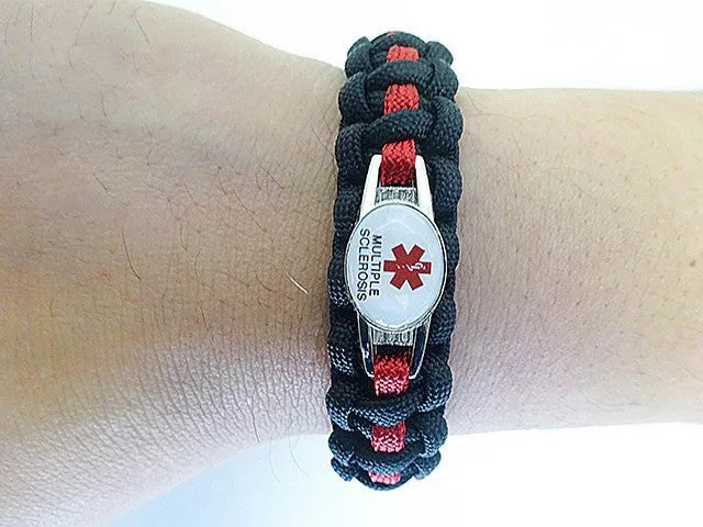 Medical ID Multiple Sclerosis Paracord Bracelet