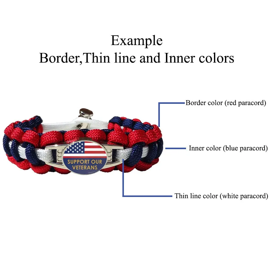 Medical ID Nut Allergy Paracord Bracelet