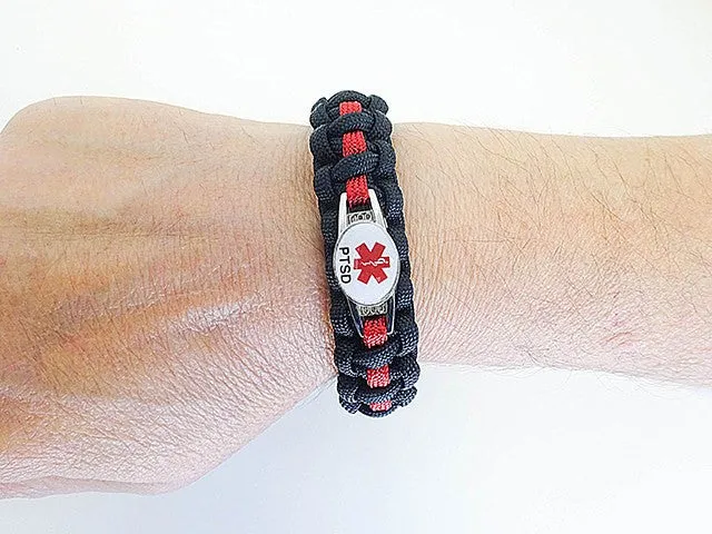 Medical ID PTSD Paracord Bracelet
