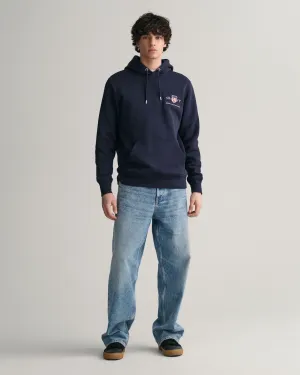 Medium Archive Shield Hoodie in Evening Blue