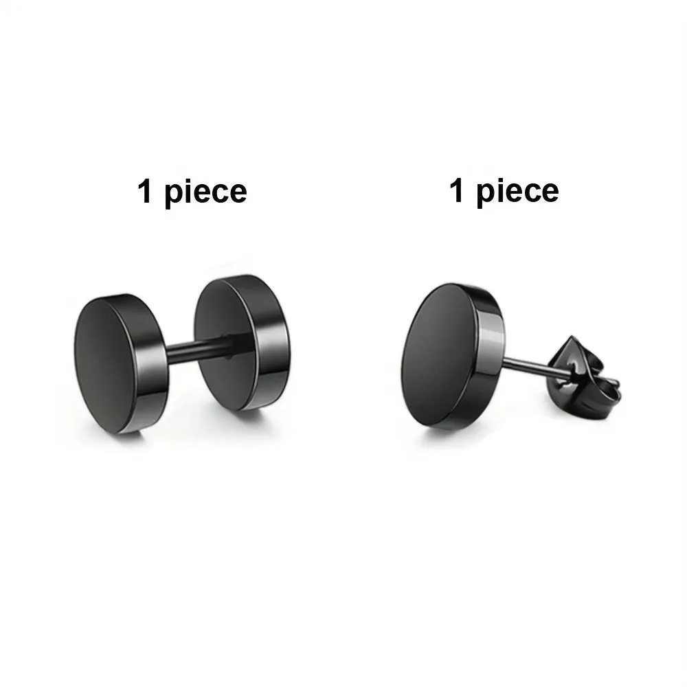 Men's Stainless Steel Dumbbell Earrings