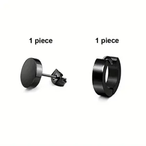 Men's Stainless Steel Dumbbell Earrings
