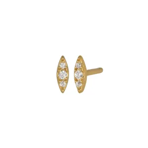 Meteor Stud Earrings in Gold