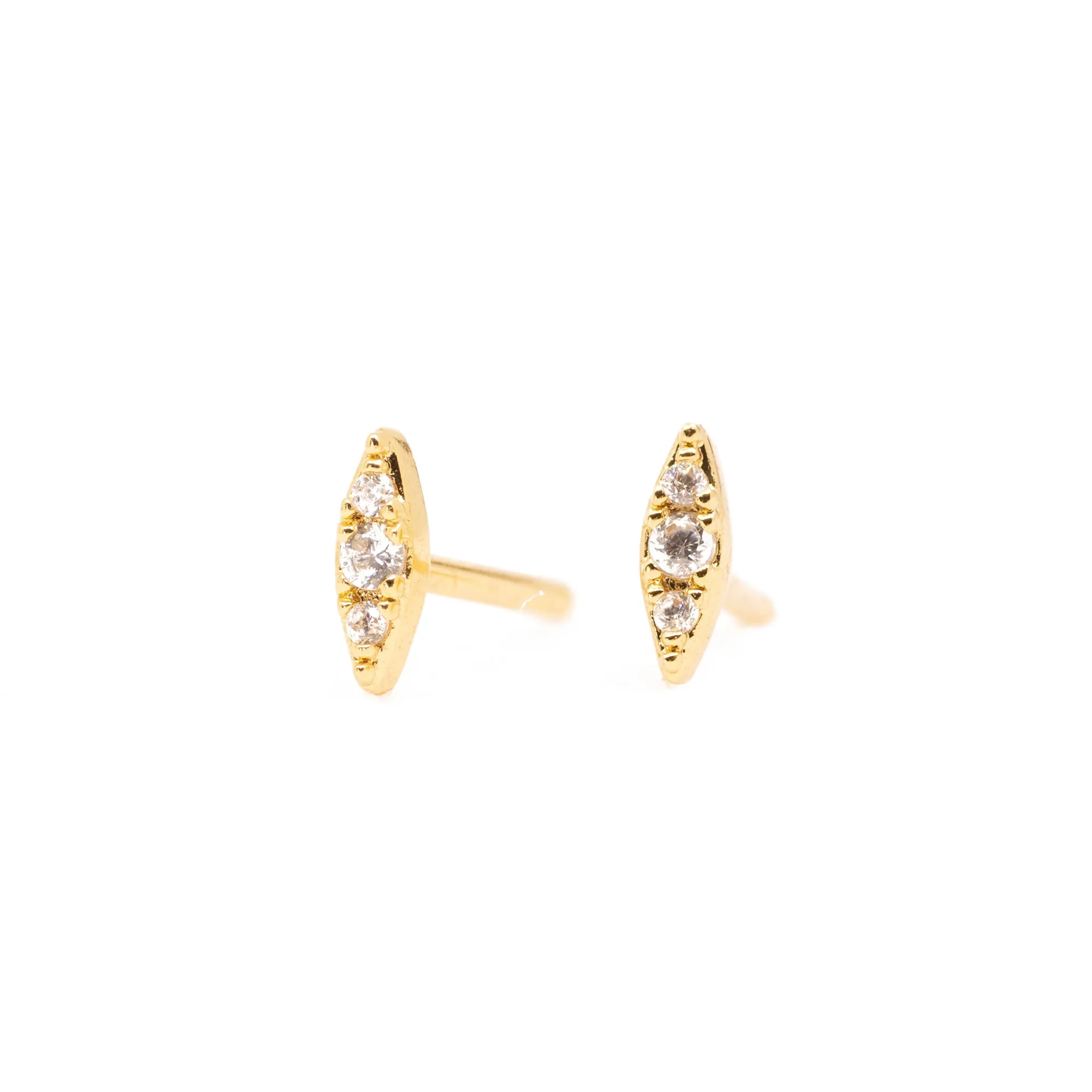 Meteor Stud Earrings in Gold