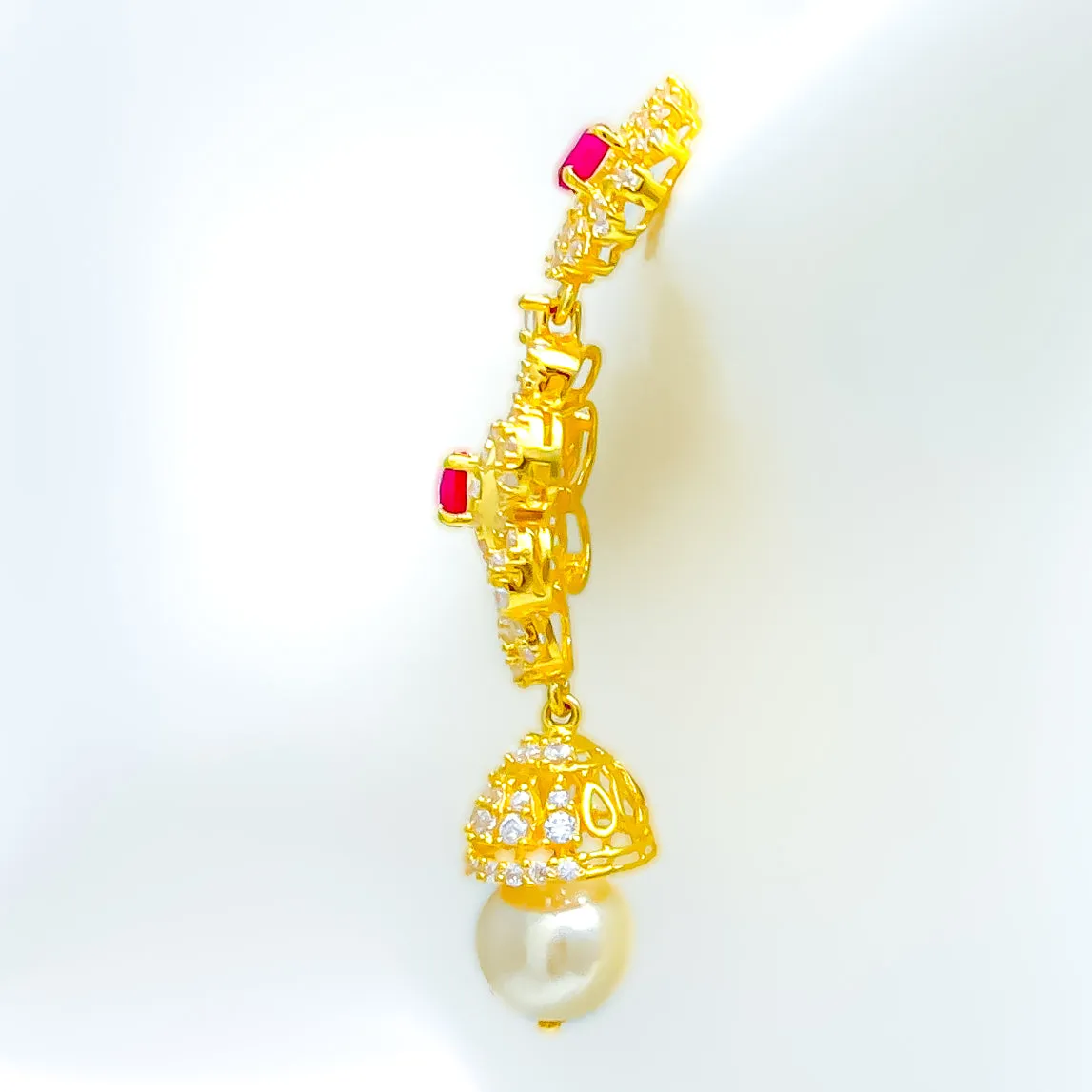 Modish Fancy 22k Gold Jhumki Earrings