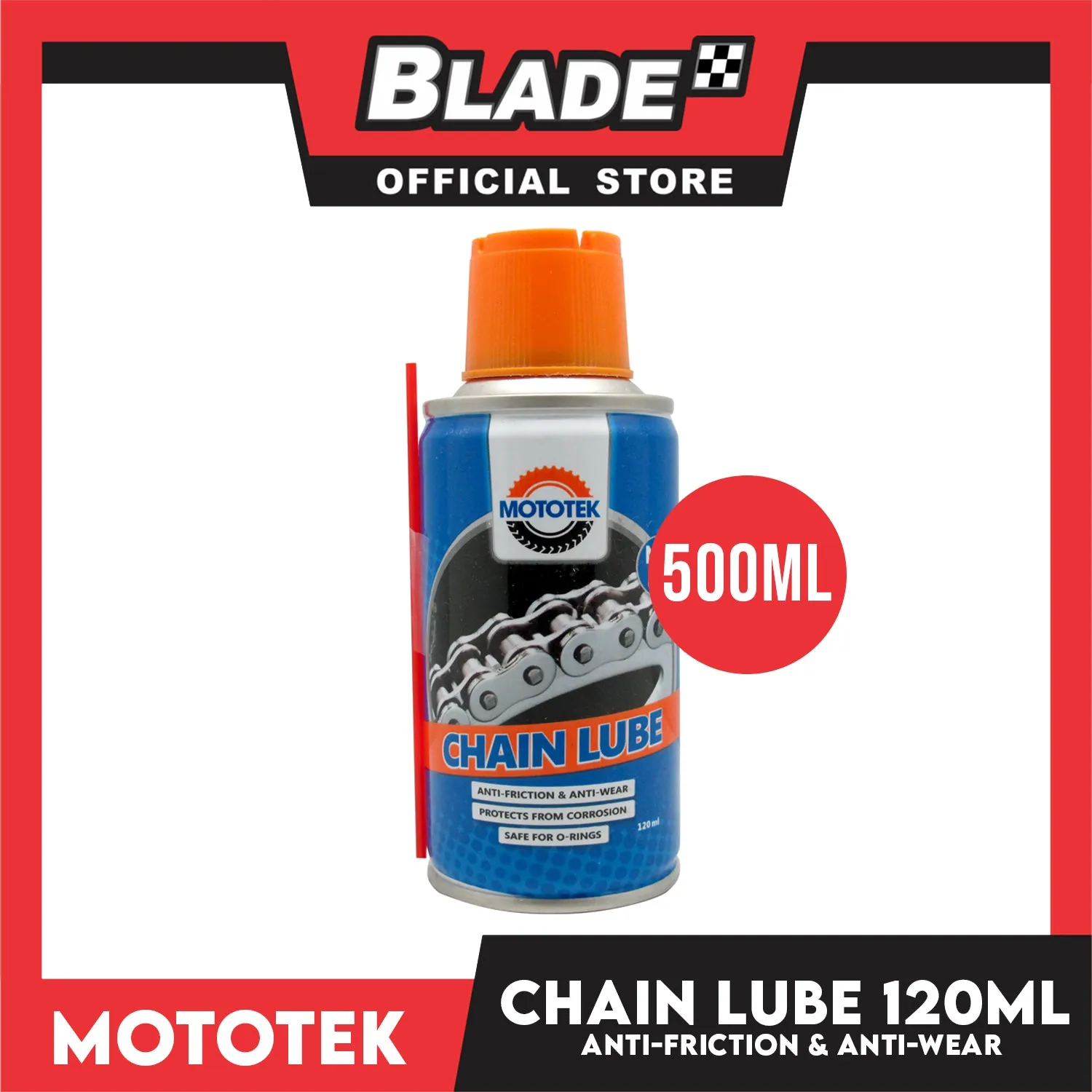 Mototek Chain Lube 120ml- Anti-Friction and Anti-Wear