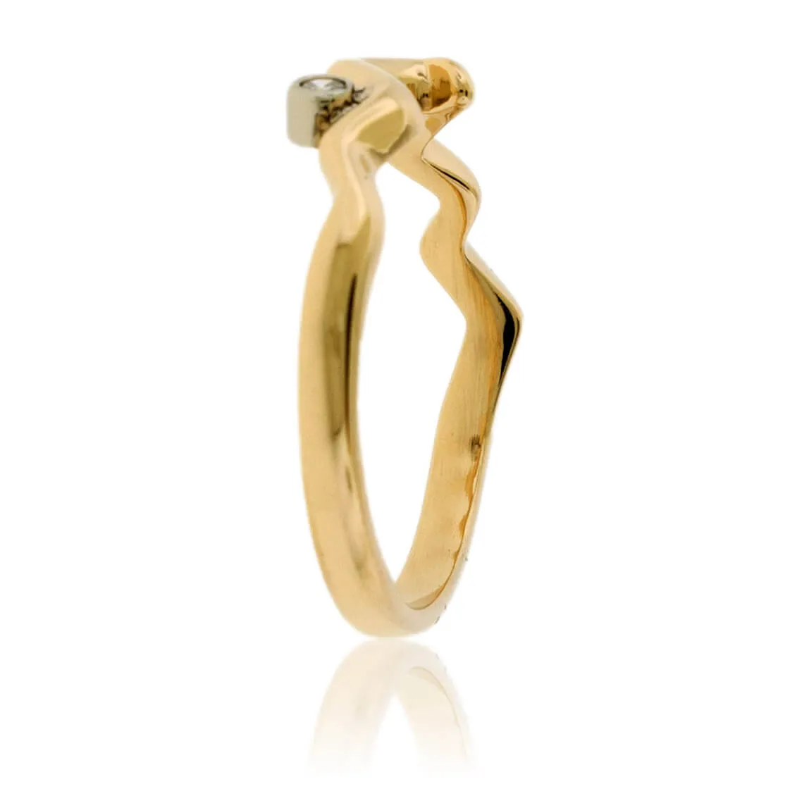 Mountain Silhouette with Diamond Accent Ring
