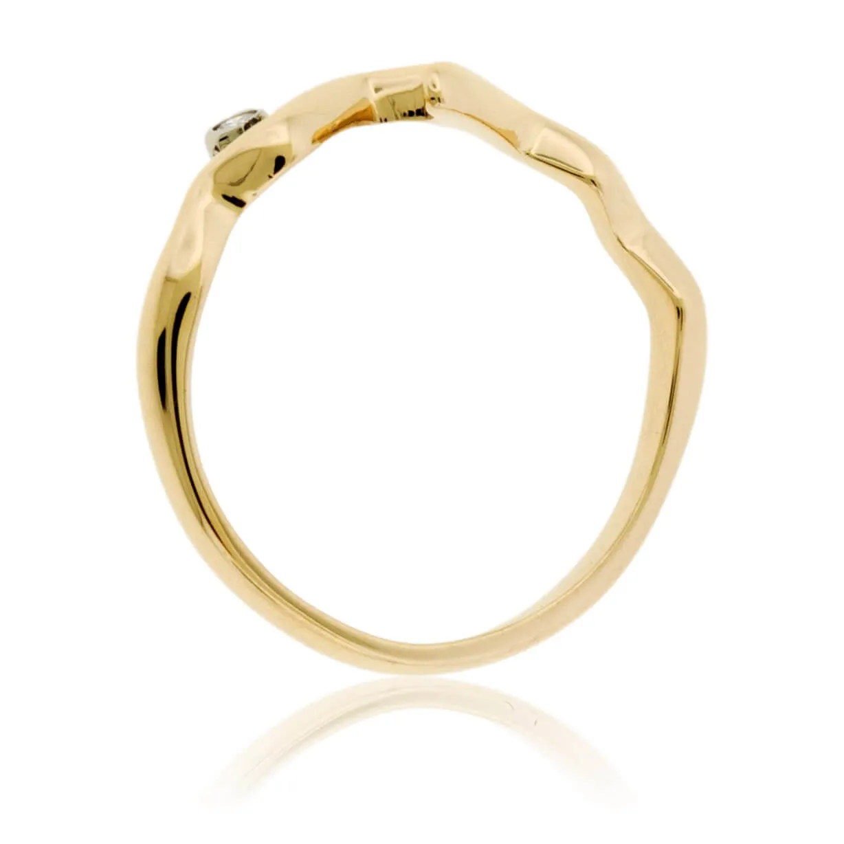 Mountain Silhouette with Diamond Accent Ring