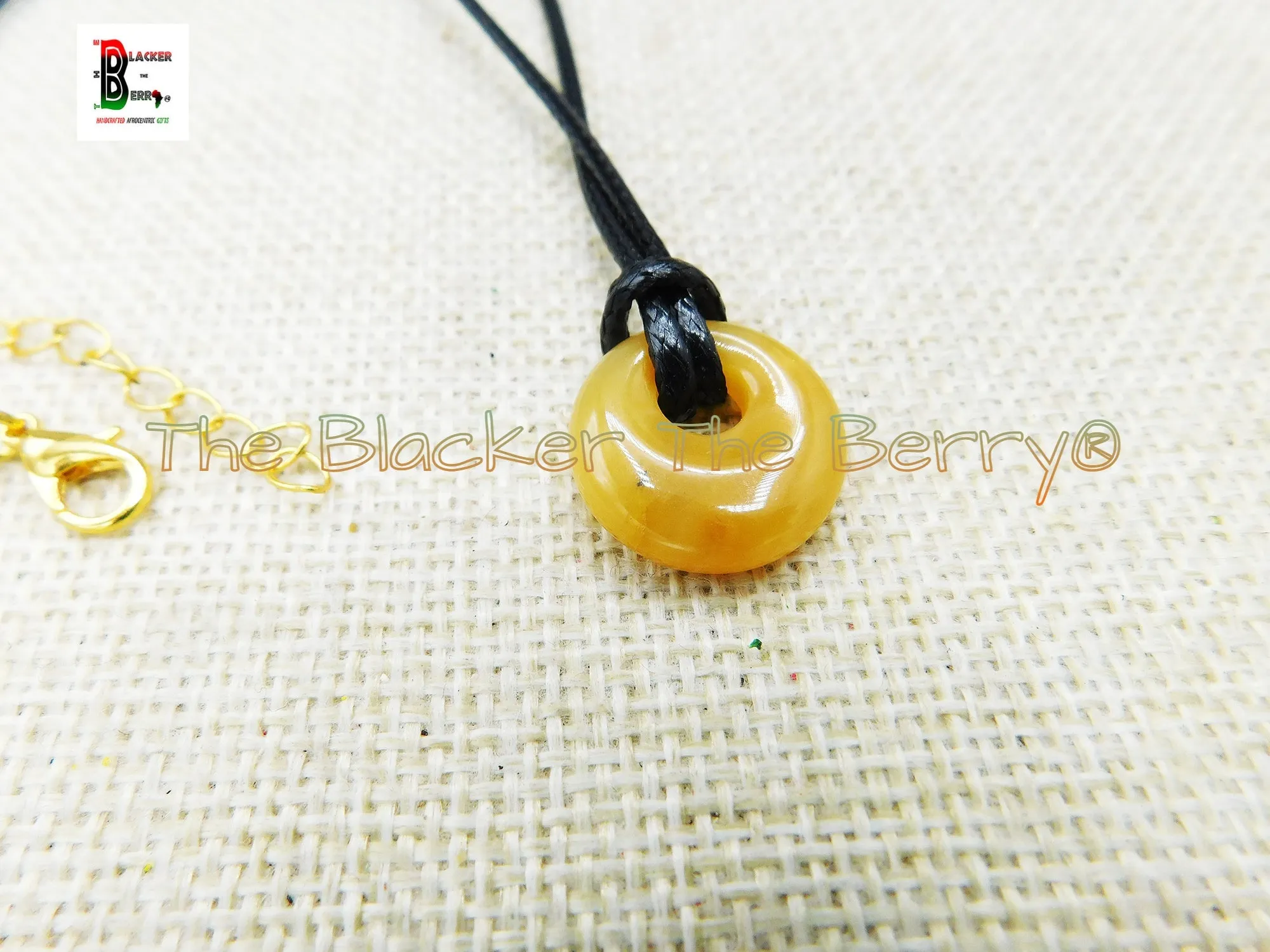 Natural Stone Necklace Topaz Jewelry Adjustable