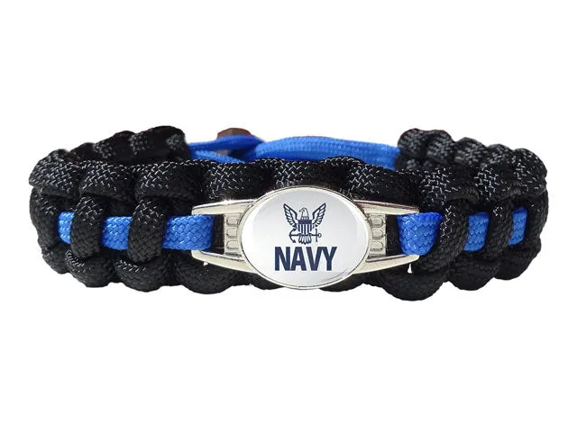 Navy Paracord Survival Bracelet
