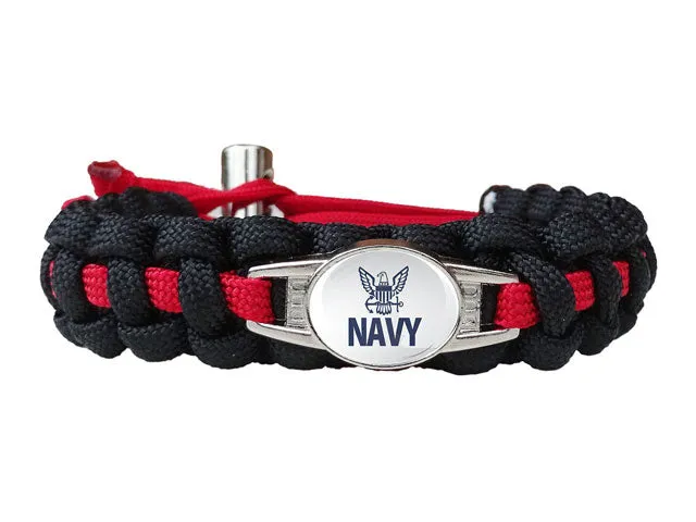 Navy Paracord Survival Bracelet