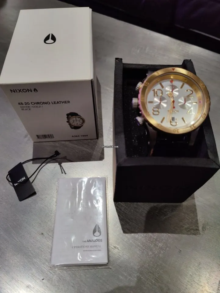Nixon 48-20 Chronograph Silver Dial Men's Watch Men's Watch A363-1884